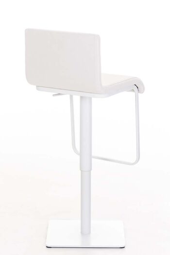 Tabouret de bar Limon W tissu blanc 46x41x80 blanc Matière acier inoxydable 4