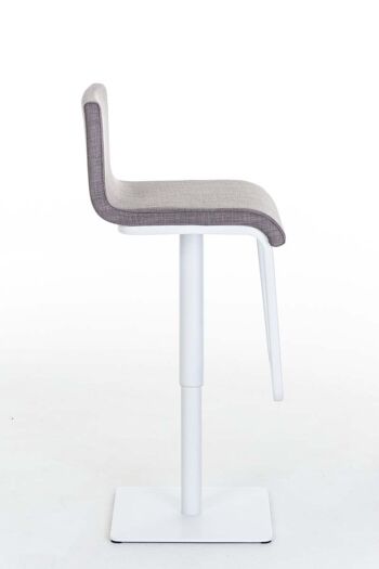 Tabouret de bar Limon W tissu Gris 46x41x80 Gris Matière acier inoxydable 3