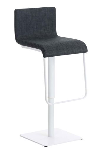 Tabouret de bar Limon W tissu gris foncé 46x41x80 gris foncé Matière acier inoxydable 1