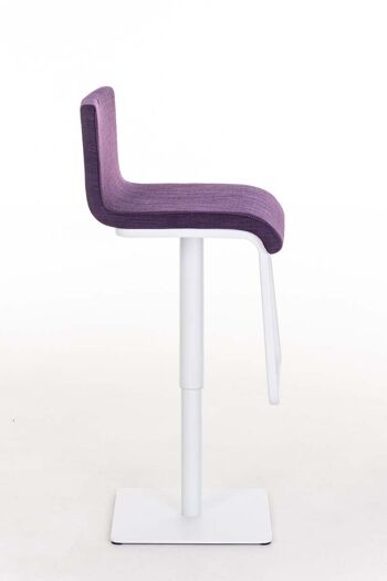 Tabouret de bar Limon W tissu violet 46x41x80 violet Matière acier inoxydable 3