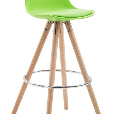 Bar stool Franklin artificial leather Round Natura (oak) vegetable 44x38x94.5 vegetable plastic Wood