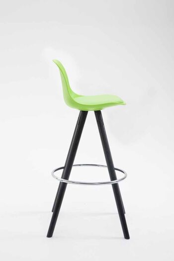 Tabouret de bar Franklin Similicuir Rond Noir (chêne) végétal 44x38x94.5 plastique végétal Bois 3