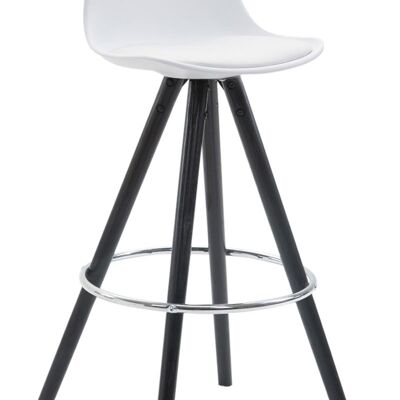 Bar stool Franklin Leatherette Round Black (oak) white 44x38x94.5 white plastic Wood