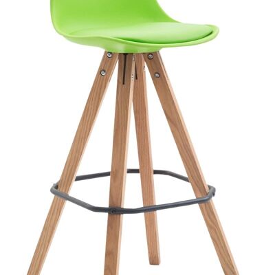 Bar stool Franklin imitation leather Square Natura (oak) vegetable 44x38x94.5 vegetable plastic Wood
