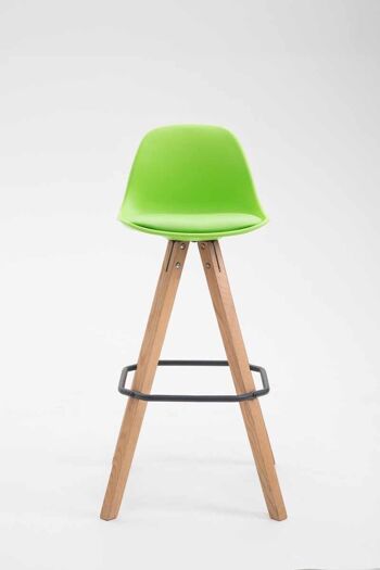 Tabouret de bar Franklin simili cuir Square Natura (chêne) végétal 44x38x94,5 plastique végétal Bois 2