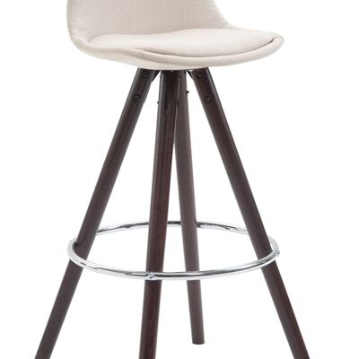 Bar stool Franklin fabric Round Cappuccino (oak) cream 44x38x94.5 cream Material Wood