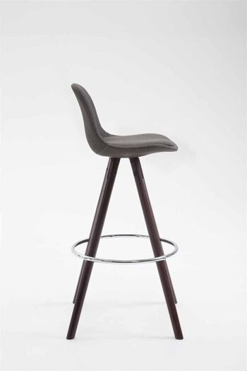 Tabouret de bar Franklin Round Cappuccino (chêne) gris foncé 44x38x94,5 gris foncé Matière Bois 3