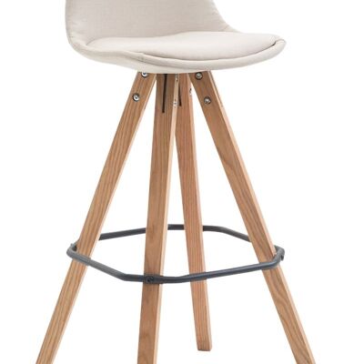 Bar stool Franklin fabric Square Natura (oak) cream 44x38x94.5 cream Material Wood