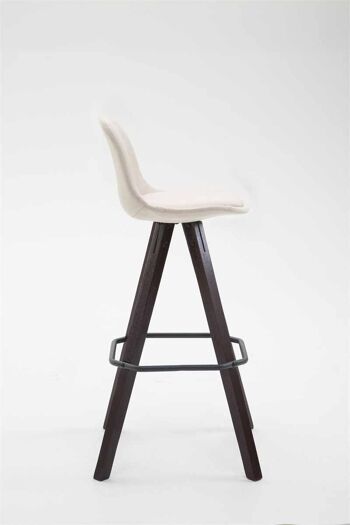 Tabouret de bar Franklin tissu Square Cappuccino (chêne) crème 44x38x94,5 crème Matière Bois 3