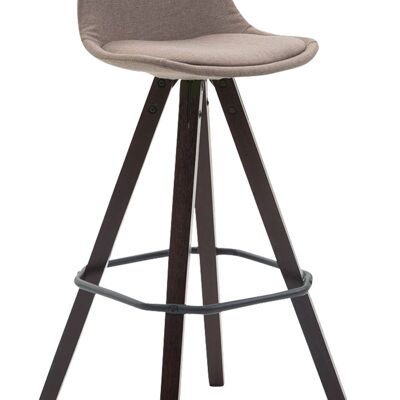 Bar stool Franklin fabric Square Cappuccino (oak) taupe 44x38x94.5 taupe Material Wood