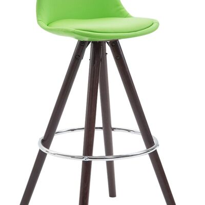 Bar stool Franklin fully upholstered artificial leather Round Cappuccino (oak) vegetable 44x38x95 vegetable artificial leather Wood