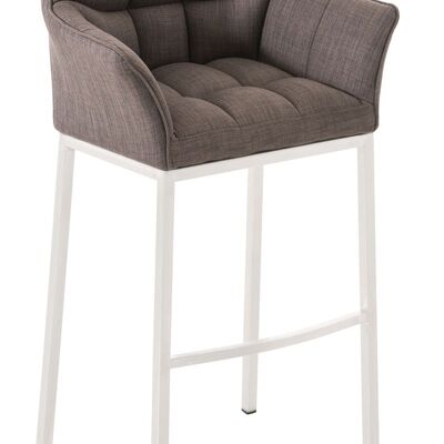 Taburete de bar Damaso W tejido base 4 patas Gris 48x64x110 Gris Material metal