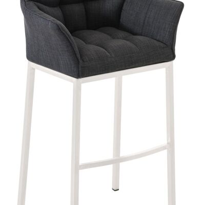 Bar stool Damaso W fabric with 4-leg frame dark gray 48x64x110 dark gray Material metal