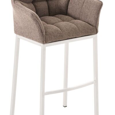 Bar stool Damaso W fabric with 4-leg frame terra brown 48x64x110 terra brown Material metal