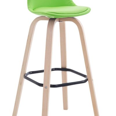 Bar stool Avika Fully upholstered with artificial leather Natura vegetable 44x44x95 vegetable artificial leather Wood