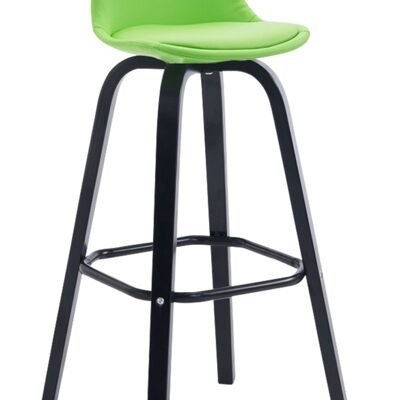Avika bar stool fully upholstered imitation leather black vegetable 44x44x95 vegetable imitation leather Wood