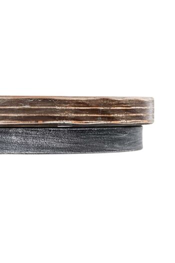 Tabouret de bar Jos bois argent antique 55,5x55,5x66 métal argenté antique métal 5