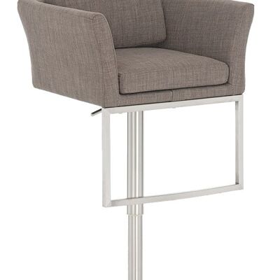 Tabouret de bar Burley V2 tissu Gris 54x60x89 Gris Matière acier inoxydable