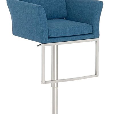 Tabouret de bar Burley V2 tissu bleu 54x60x89 bleu Matière acier inoxydable