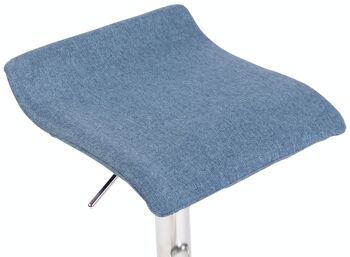 Tabouret de bar Dyn V2 tissu bleu 39x36x63 bleu Matière métal 6