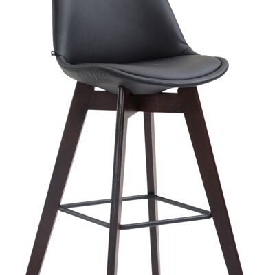 Metz bar stool imitation leather Cappuccino black 56x48x112 black imitation leather Wood