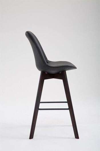 Tabouret de bar Metz simili cuir Cappuccino noir 56x48x112 simili cuir noir Bois 3