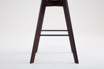 Tabouret de bar Metz simili cuir bleu cappuccino 56x48x112 bois simili cuir bleu 4