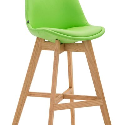 Bar stool Cannes artificial leather Natura vegetable 56x48x112 vegetable artificial leather Wood
