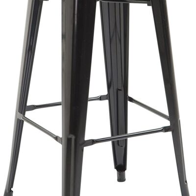 Bar stool Joshua V2 black 43x43x76 black metal metal