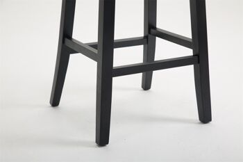 Tabouret de bar Bregenz simili cuir noir, crème 50x47x106 simili cuir crème Bois 4