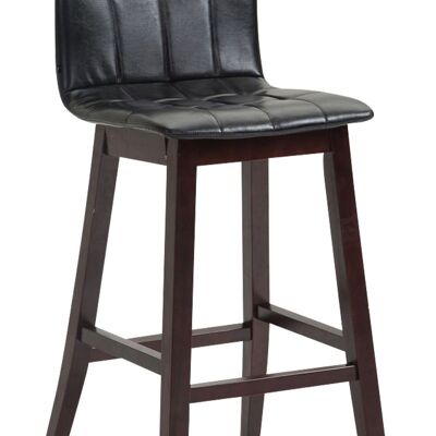 Bar stool Bregenz imitation leather cappuccino, black 50x47x106 black imitation leather Wood