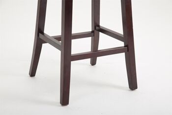 Tabouret de bar Bregenz simili cuir cappuccino, Gris 50x47x106 Simili cuir gris Bois 4