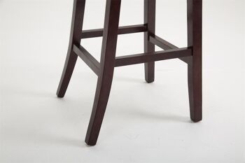 Tabouret de bar Bregenz tissu Cappuccino, marron 50x47x106 marron Matière Bois 4