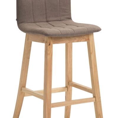 Bar stool Bregenz fabric Natura, taupe 50x47x106 taupe Material Wood