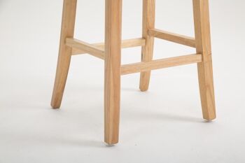 Tabouret de bar Bregenz tissu Natura, taupe 50x47x106 taupe Matière Bois 4