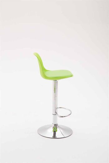 Tabouret de bar Kiel simili cuir végétal 43x39x82 métal plastique végétal 3