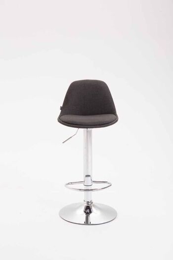 Tabouret de bar Kiel tissu gris foncé 43x39x82 gris foncé Matière métal 2