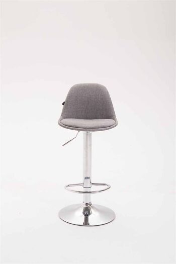 Tabouret de bar Keel tissu Gris 43x39x82 Gris Matière métal 2