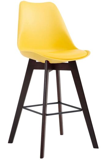 Tabouret de bar Metz plastique cappuccino jaune 56x48x112 plastique jaune Bois 1