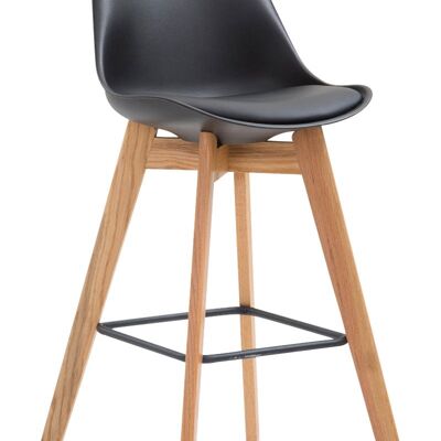 Bar stool Metz plastic Natura black 56x48x112 black plastic Wood