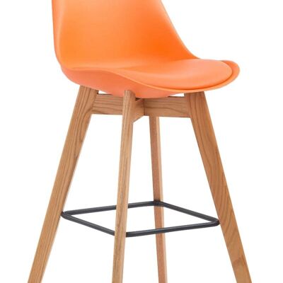 Bar stool Metz plastic Natura orange 56x48x112 orange plastic Wood