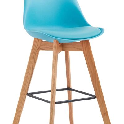 Bar stool Metz plastic Natura blue 56x48x112 blue plastic Wood