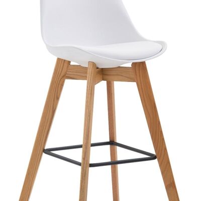 Bar stool Metz plastic Natura white 56x48x112 white plastic Wood