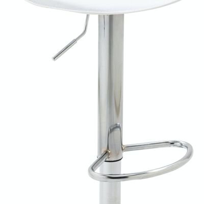 Taburete de bar Lana V2 blanco 41x39x73 cuero artificial blanco metal