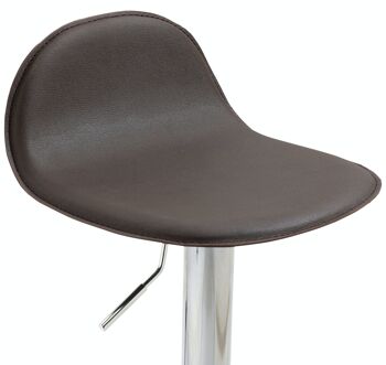 Tabouret de bar Lana V2 marron 41x39x73 métal simili cuir marron 6