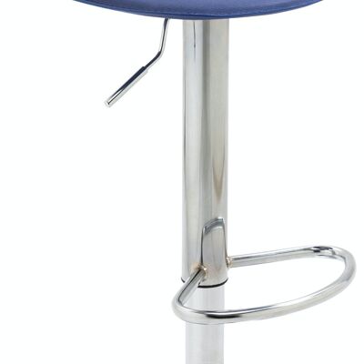 Tabouret de bar Lana V2 bleu 41x39x73 cuir artificiel bleu métal