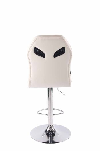 Tabouret de bar Racing Cheers simili cuir blanc 57x44x106 simili cuir blanc Métal chromé 5