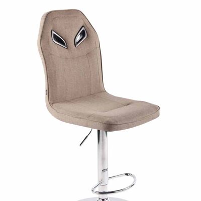 Racing bar stool Cheers fabric taupe 57x44x106 taupe Material Chromed metal