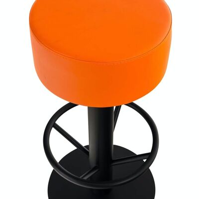 Taburete de bar Pisa V2 B76 simil piel naranja 38x38x76 simil piel naranja metal