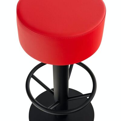 Bar stool Pisa V2 B76 imitation leather red 38x38x76 red imitation leather metal